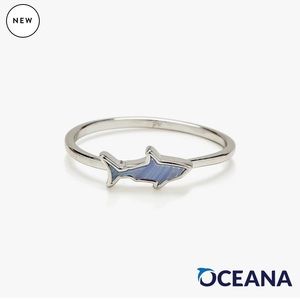 Pura Vida x Shark Week Stone Shark Ring